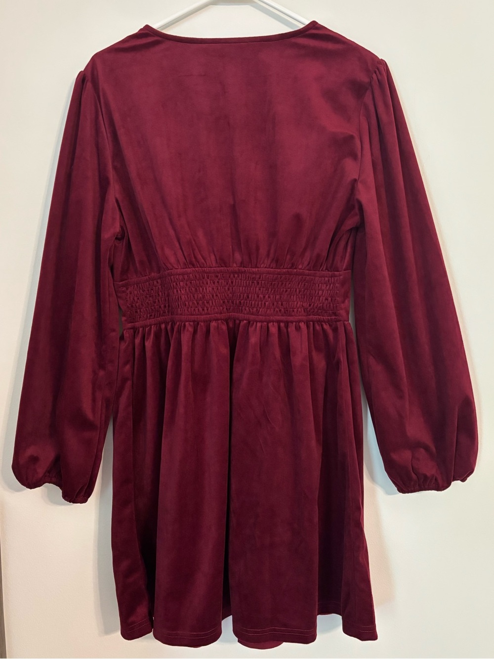 NWT Cupshe Bergundy Velvet Dress Size L Holiday Party - Picture 6 of 8